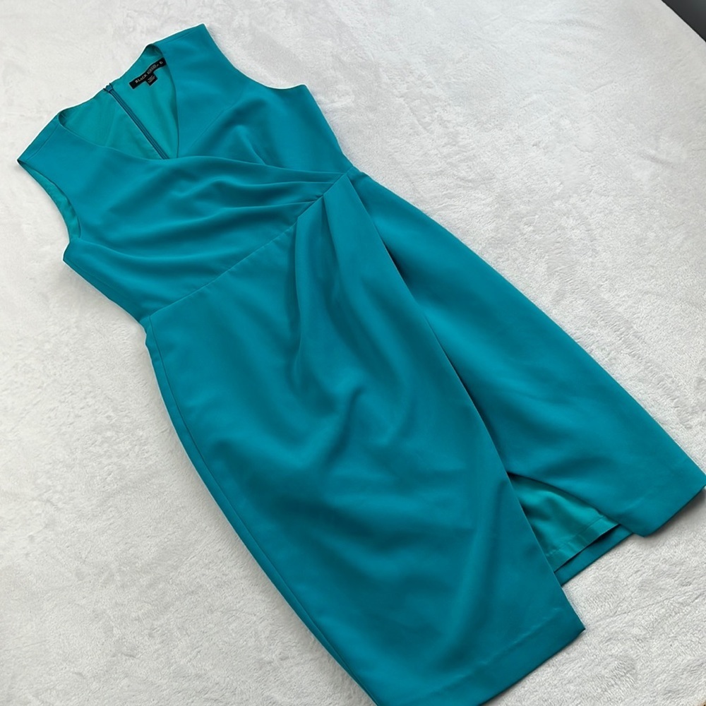 Black Halo 6 Teal Aqua Blue Dress